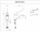 Abey Gareth Ashton MixMaster Disabled Cast Basin Mixer